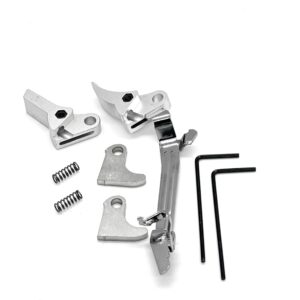 Alternative view of ⚡ New: Lone Star Value Glock FRT V2 6061 Aluminum Trigger Bar Kit 2x Shoe (Silver Curve and Flat) Gen 1 2 3 4, 9mm, .40, .357